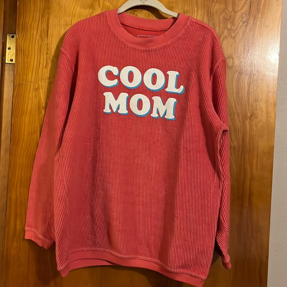 Sz large Cool Mom corded sweatshirt by Be Brand